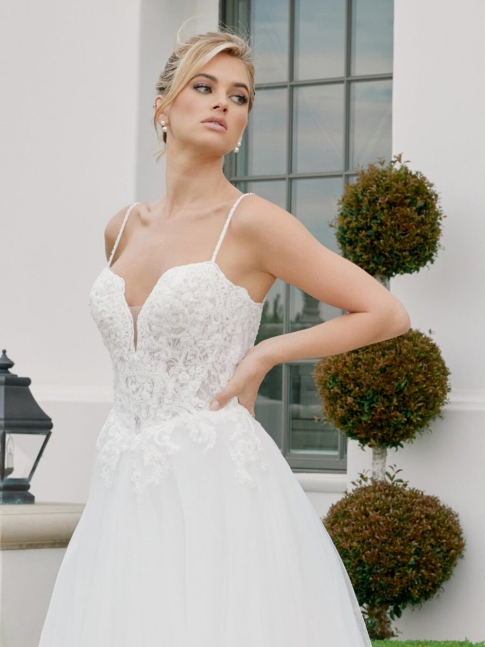 NEW WHITE Organza Wedding Dress Floor Length Formal Elegant JE1059